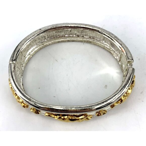 Jackie Collins Bracelet Silver Plated Panther Big Cat Puma Hinged Bangle 7" - Picture 6 of 9